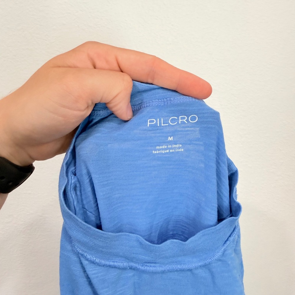 Pilcro Anthropologie Reconstructed Racer T-Shirt Long Sleeve Medium - Picture 5 of 5